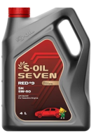 как выглядит масло моторное s-oil 7 red #9 sp 5w50 4л на фото