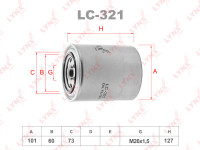 как выглядит lynxauto фильтр масляный lc321 на фото