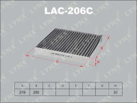 как выглядит lynx фильтр салонный lac206c на фото